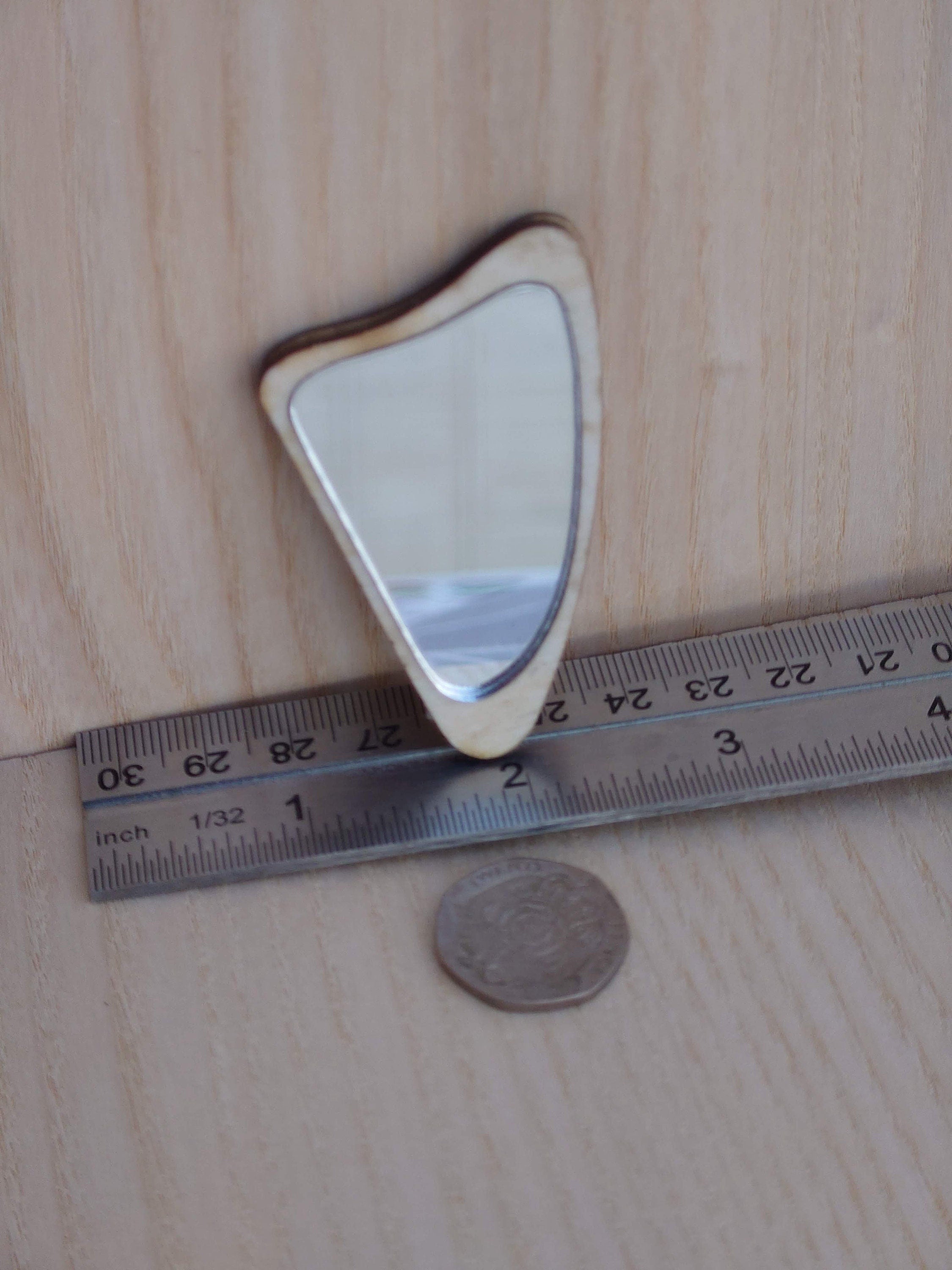 1/12 Dollhouse Art Deco Mirror: Asymmetrical Scandinavian Harp Style