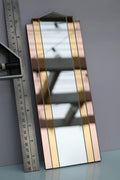 1/6th 1:6 doll house art deco tall tinted fan mirror (frameless)