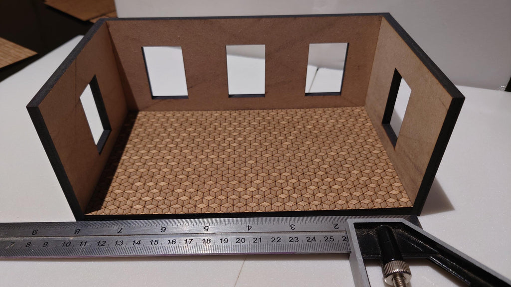 miniature flooring parquet cube custom sizes 1/35th scale