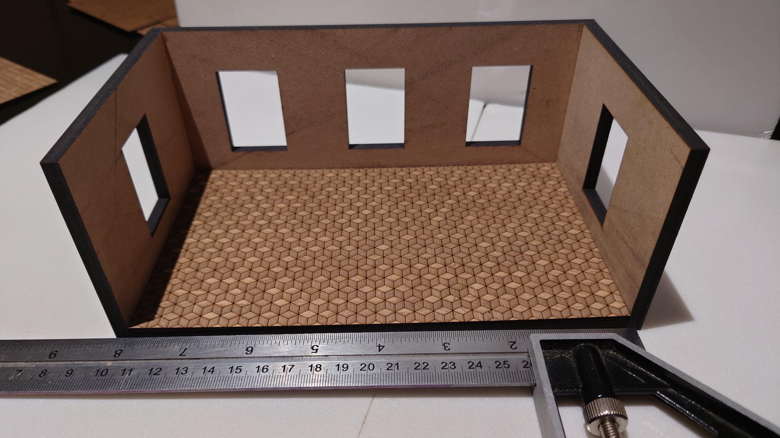 miniature flooring parquet cube custom sizes 1/35th scale