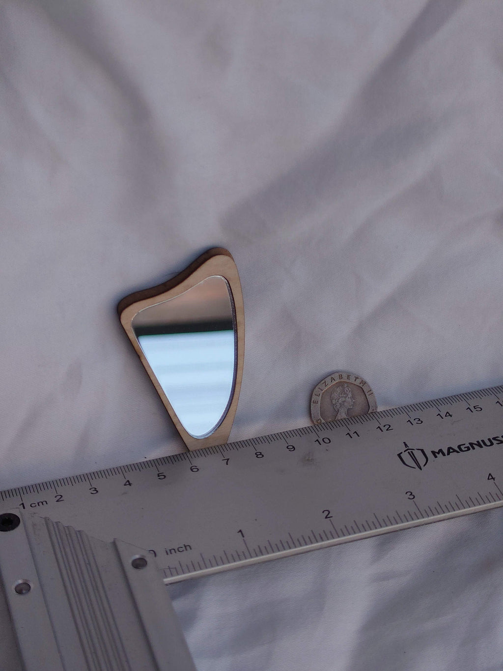 1/12 Dollhouse Art Deco Mirror: Asymmetrical Scandinavian Harp Style