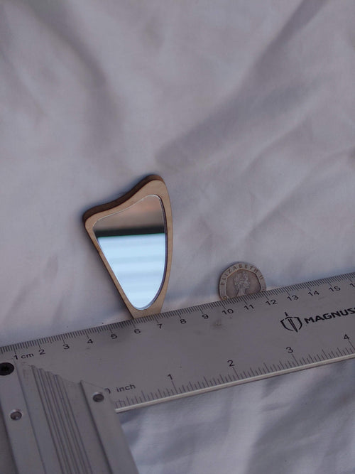 1/12 Dollhouse Art Deco Mirror: Asymmetrical Scandinavian Harp Style