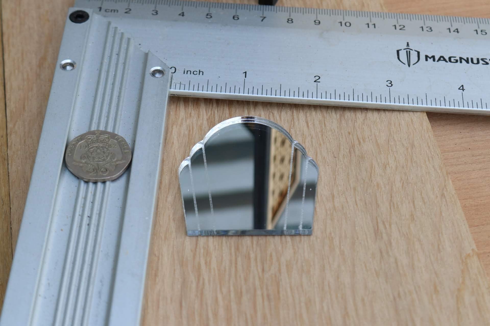 Art Deco Dollhouse Mirror: 1930s Italian Style, 1/12 Scale