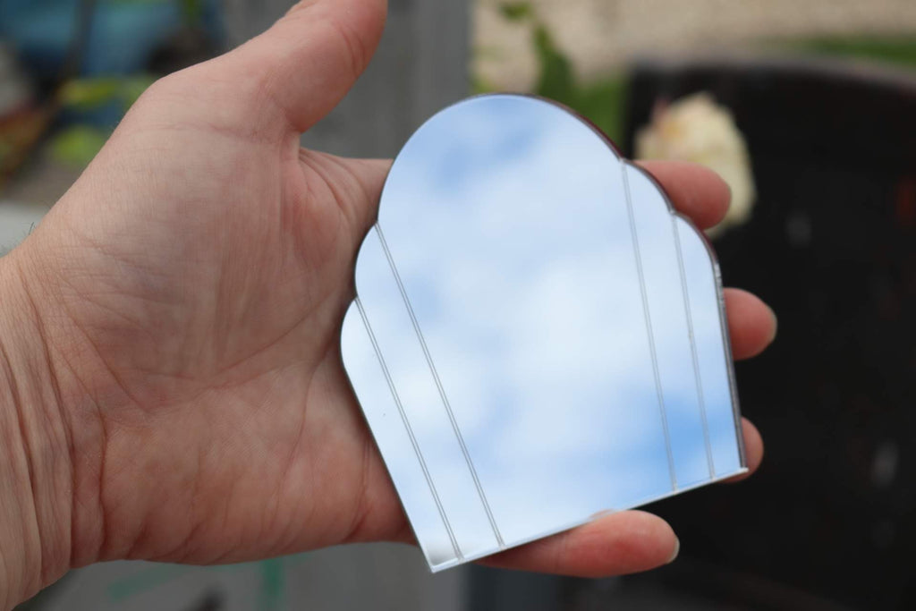 1/6 1:6 doll house art deco 1930's Italian curved fan mirror