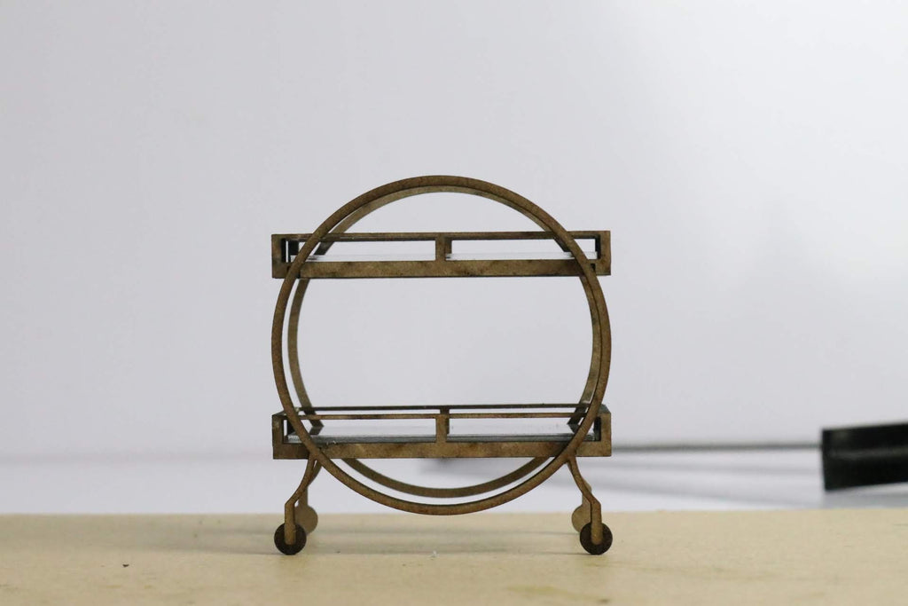Dollhouse Art Deco Drinks Trolley Kit 1:12 Scale