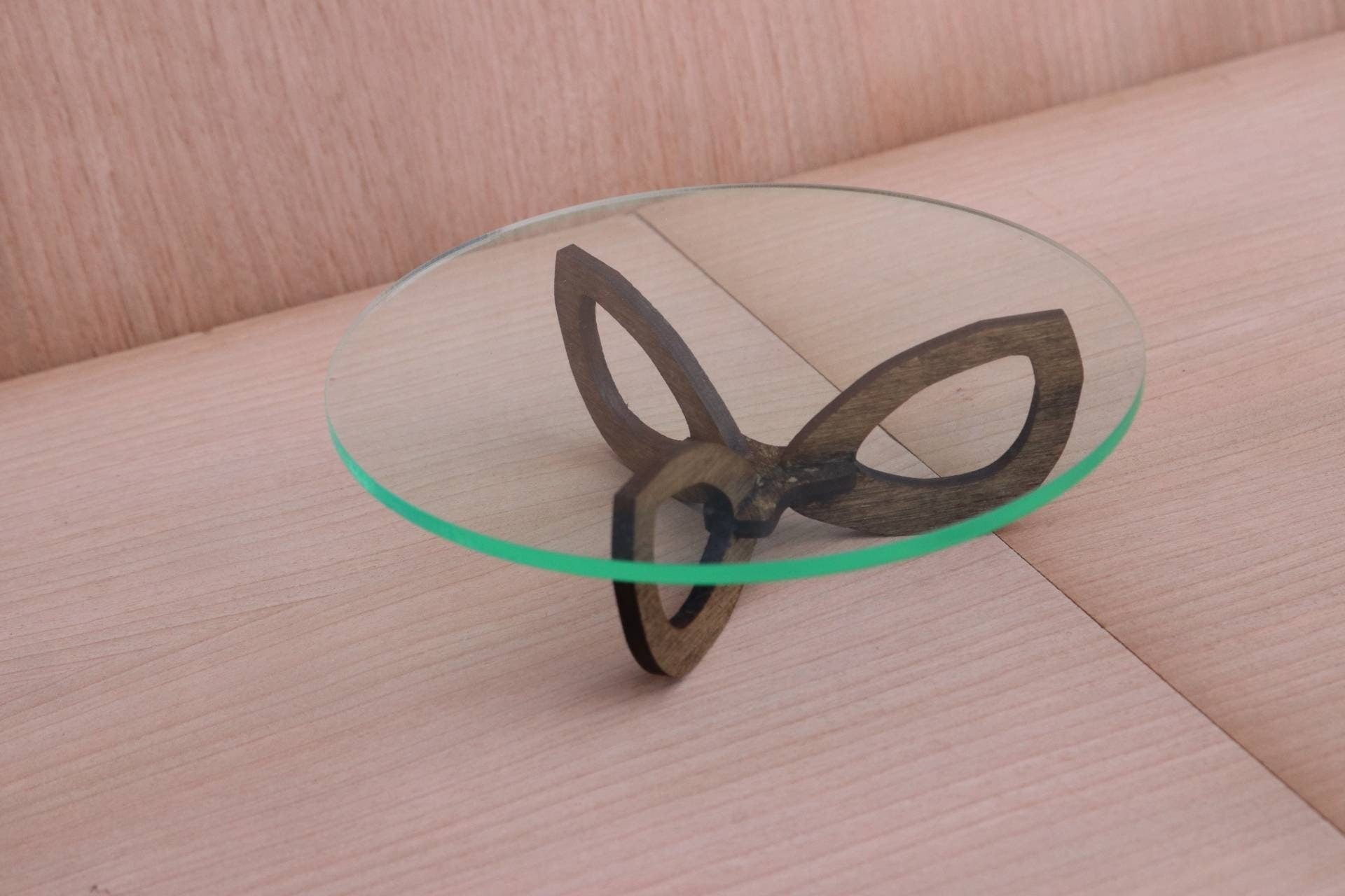 1:12 1/12th doll house modern designer glass coffee table