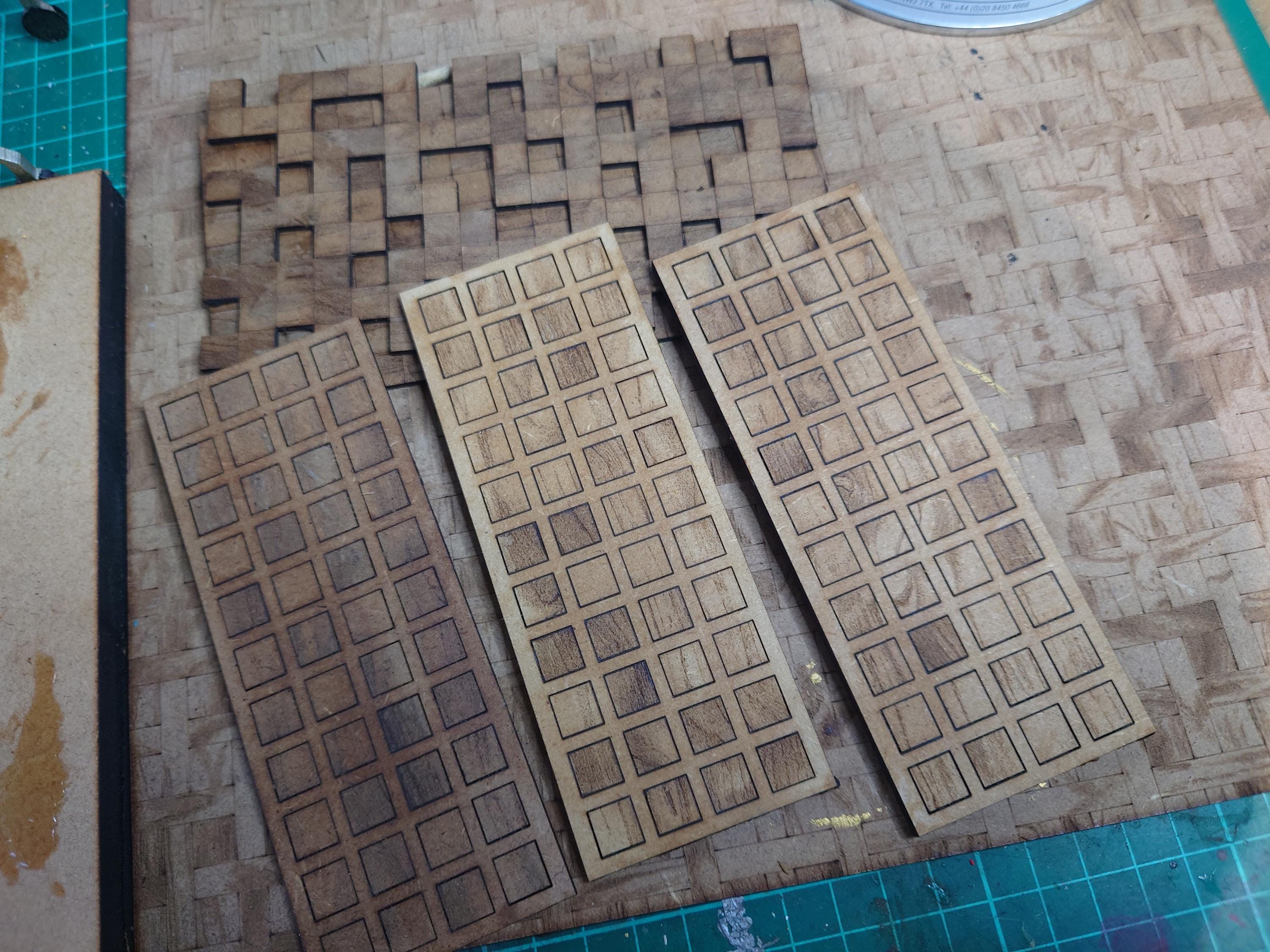 1/12 Scale Wood Block Mosaic Wall Art Kit