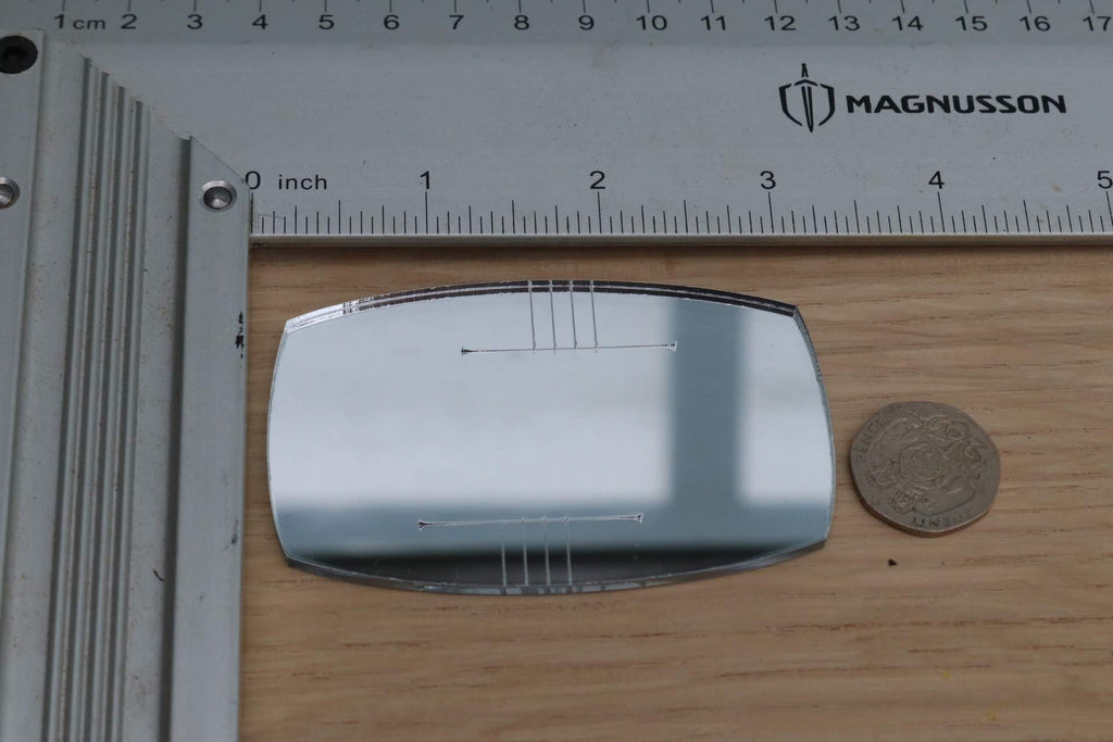 Dollhouse Mirror: 1/12 Scale Art Deco Etched Miniature