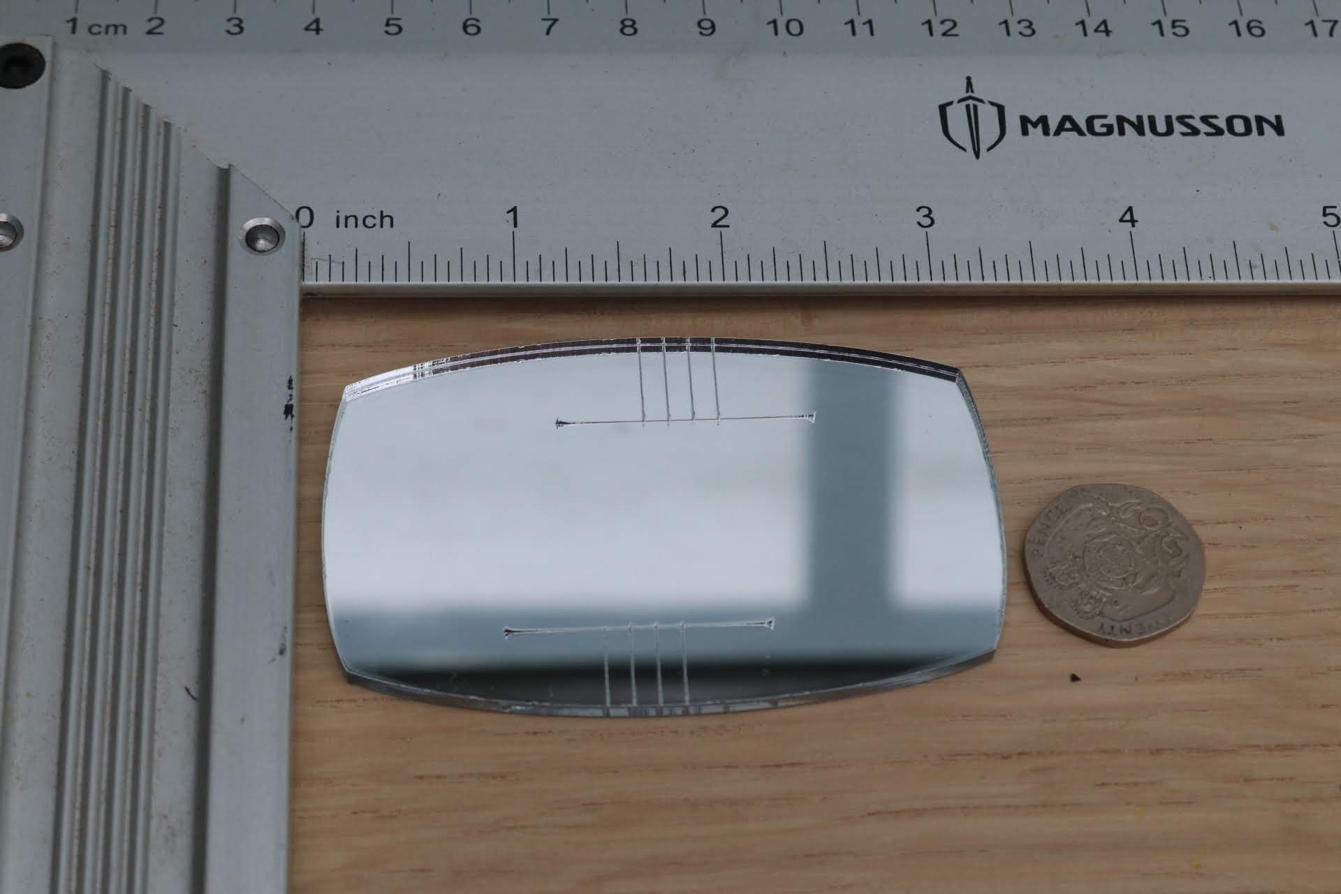 Dollhouse Mirror: 1/12 Scale Art Deco Etched Miniature