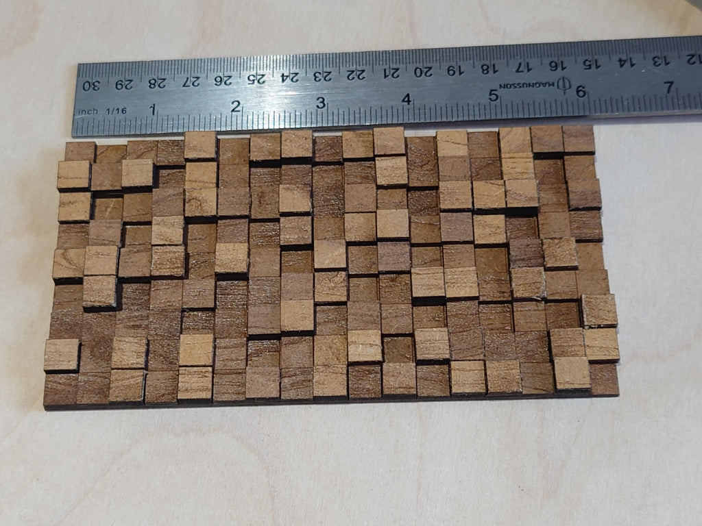 1/12 Scale Wood Block Mosaic Wall Art Kit