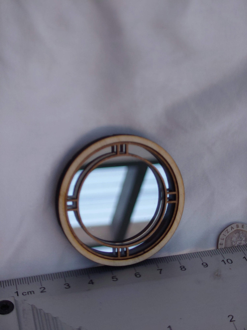 Art Deco Dollhouse Mirror: 1/12 Scale Circular Mirror