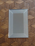 Art Deco Dollhouse Mirror: 1/12 Scale Rectangular Etched Mirror (43x66mm)