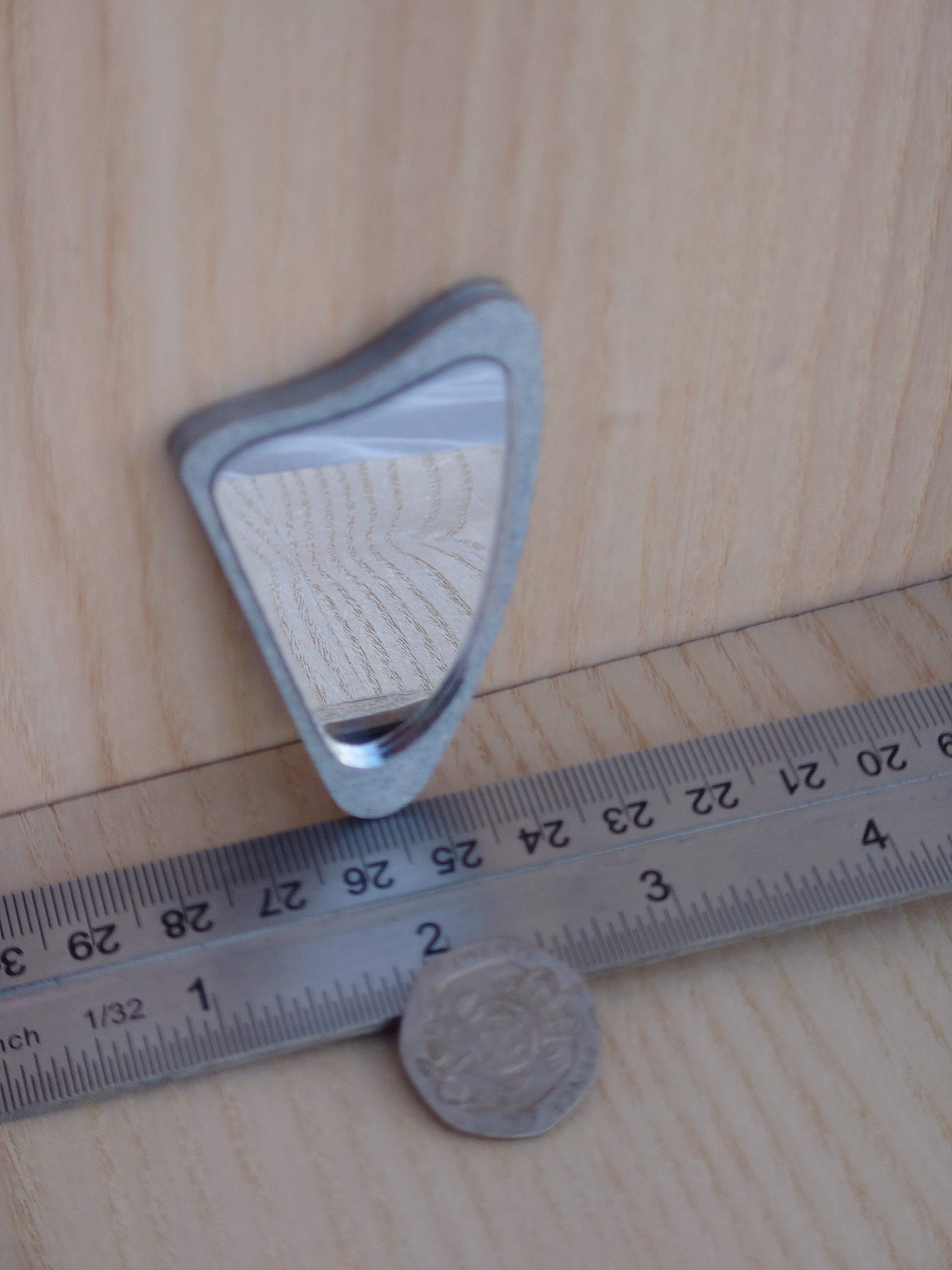 1/12 Dollhouse Art Deco Mirror: Asymmetrical Scandinavian Harp Style