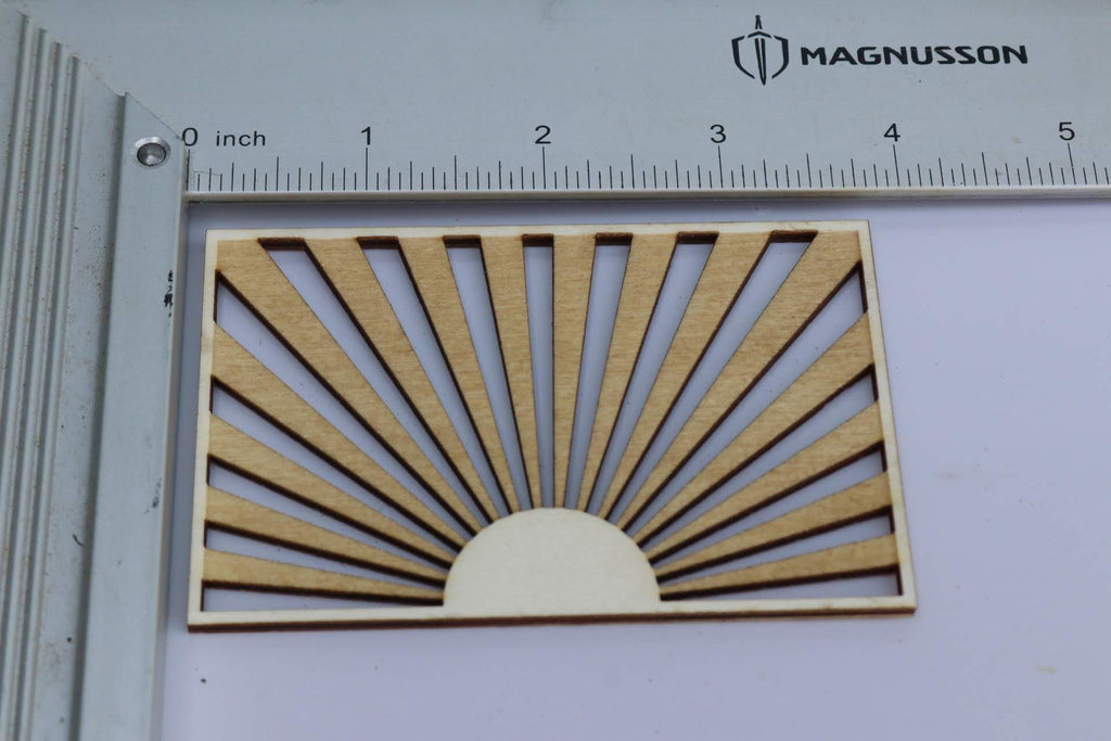 1/12 Dollhouse Sunburst Screen Panels: Miniature Garden Decor (Pack of Two)
