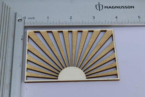 1/12 Dollhouse Sunburst Screen Panels: Miniature Garden Decor (Pack of Two)