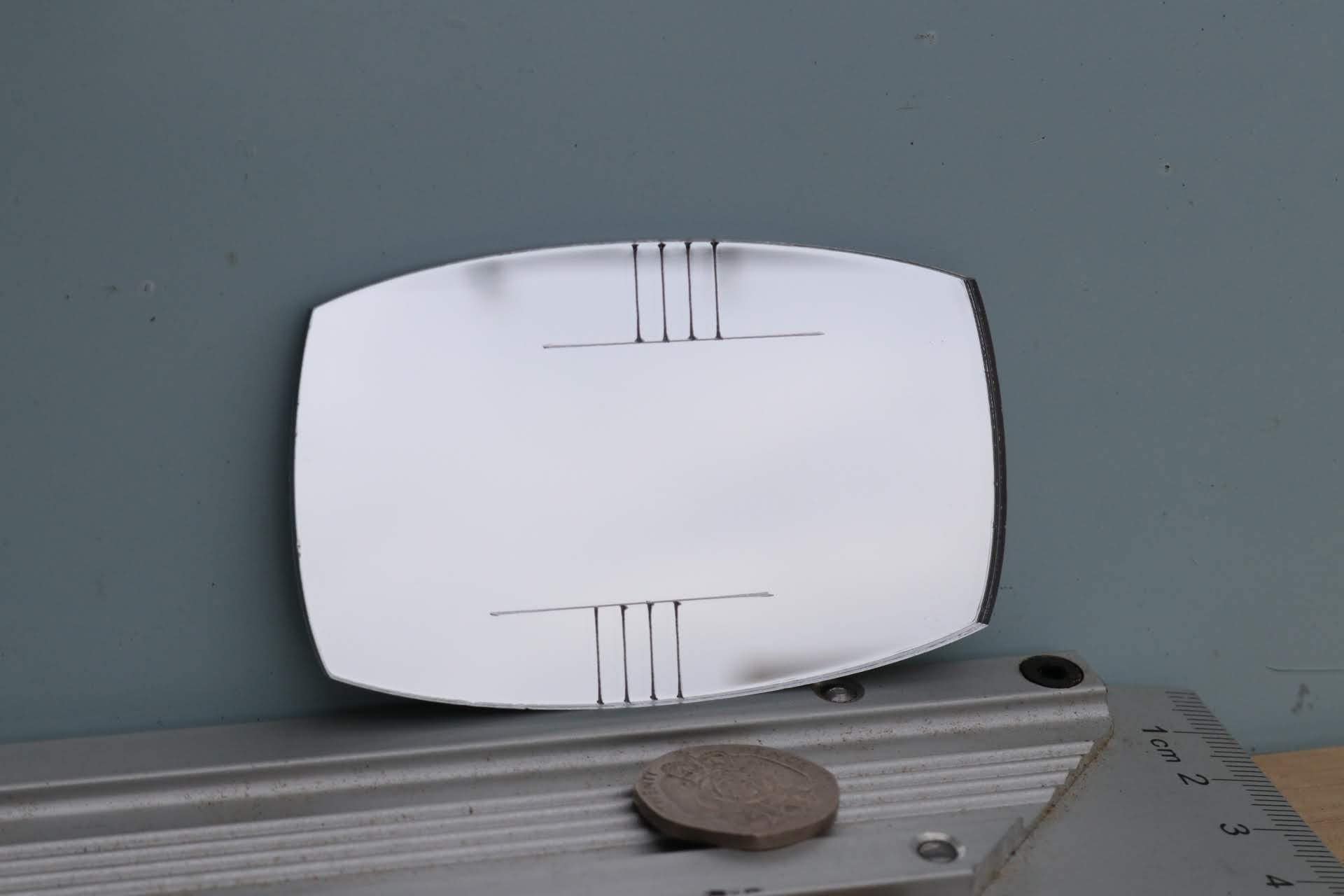 Dollhouse Mirror: 1/12 Scale Art Deco Etched Miniature