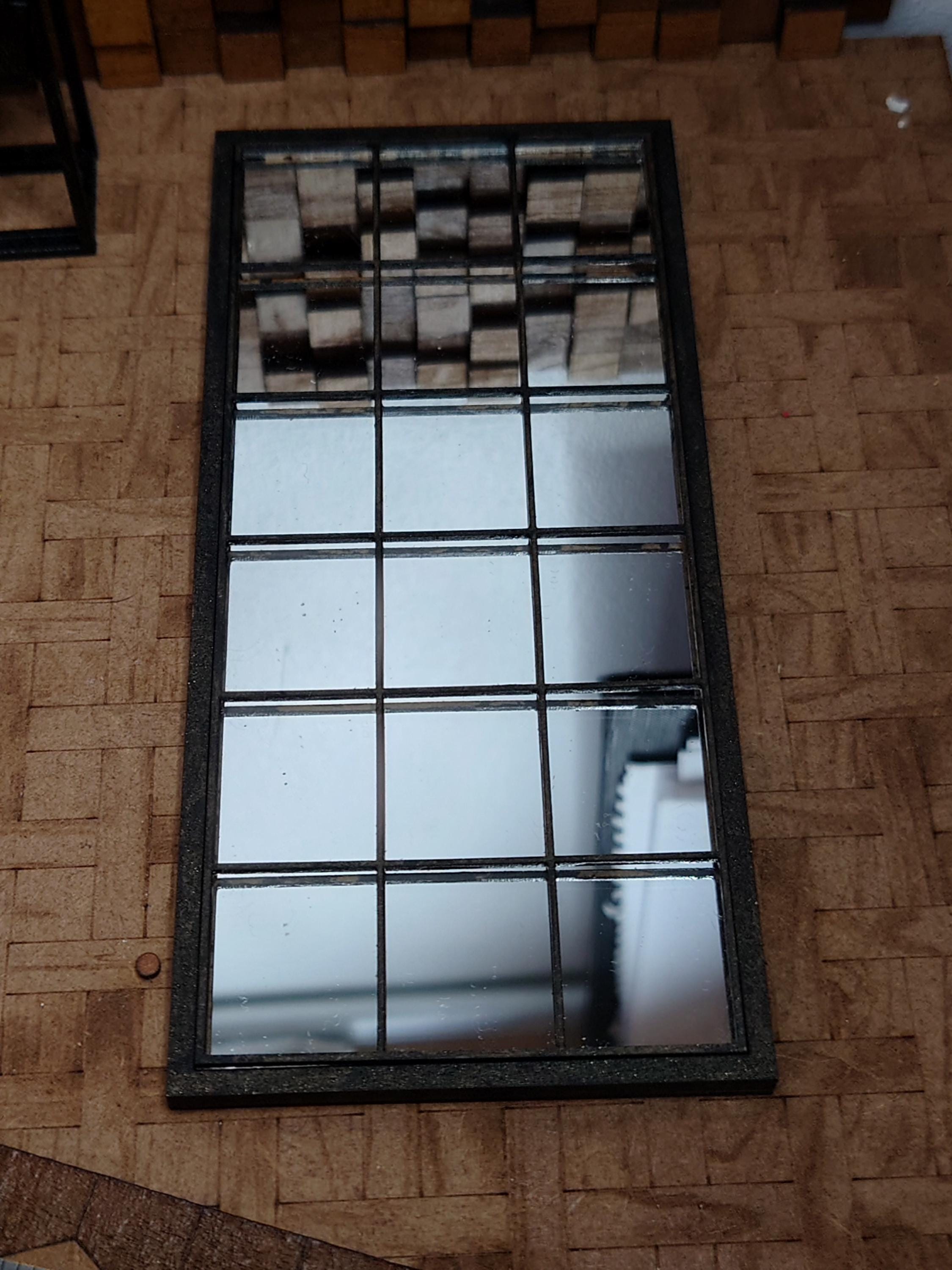 1:12 Scale Dollhouse Modern Window Mirror Kit