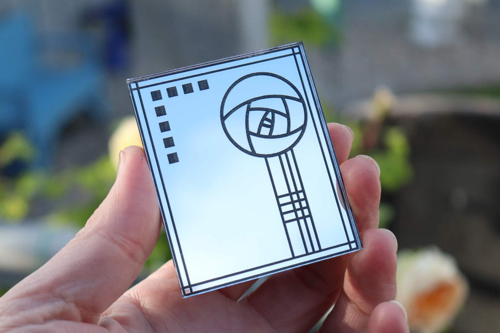Dollhouse Art Nouveau Mirror: Mackintosh Rose, 1/12 Scale