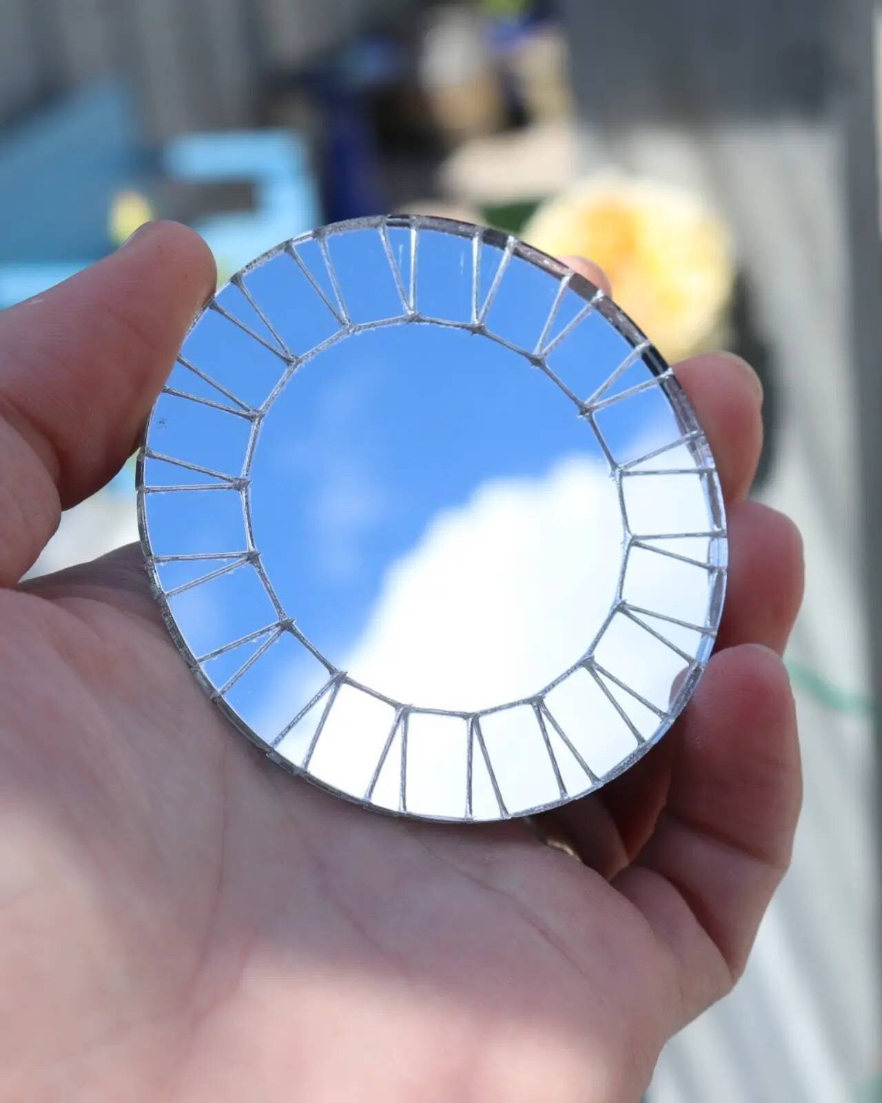 Art Deco Sunburst Dollhouse Mirror 1:12 Scale