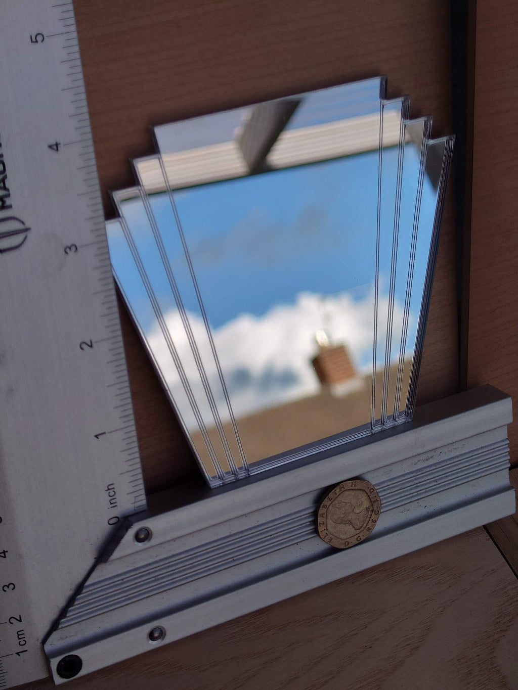 1/6 1:6 doll house art deco fan mirror